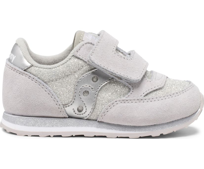 Saucony Baby Jazz Hook & Loop Kids' Sneakers Silver | Canada 730WNBY